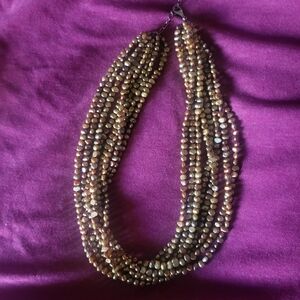 Silpada Multi-Strand Freshwater Pearl Necklace, Retired